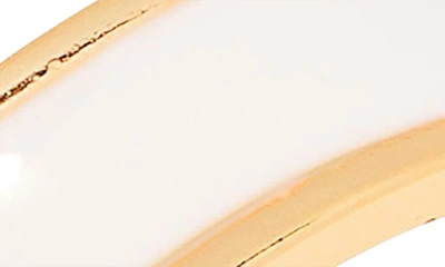 Brook & York Madison Enamel Ring In Gold/cream