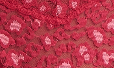 Shop Hanky Panky Leopard Cross Dye Original Rise Thong In Berry Sangria/ Pink Sapphire