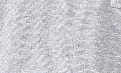 Shop Grey Lab Crop Cap Sleeve Knit Polo In Heather Grey
