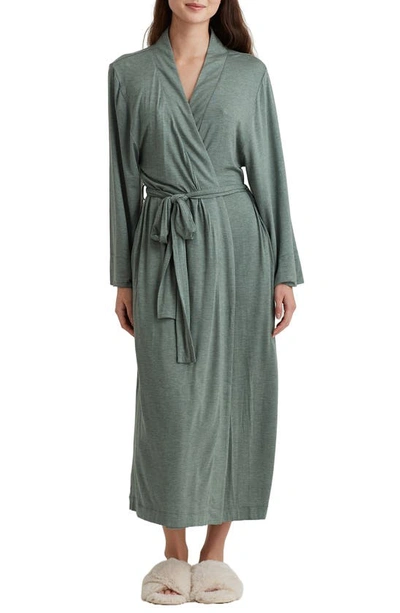 Shop Papinelle Kate Stretch Modal Robe In Deep Moss