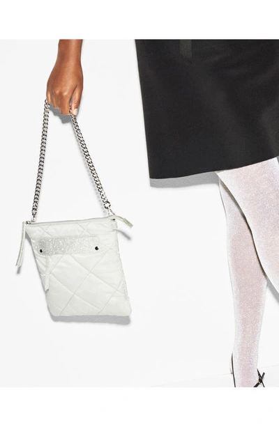 Shop Mz Wallace Madison Quilted Crossbody Bag In Frost
