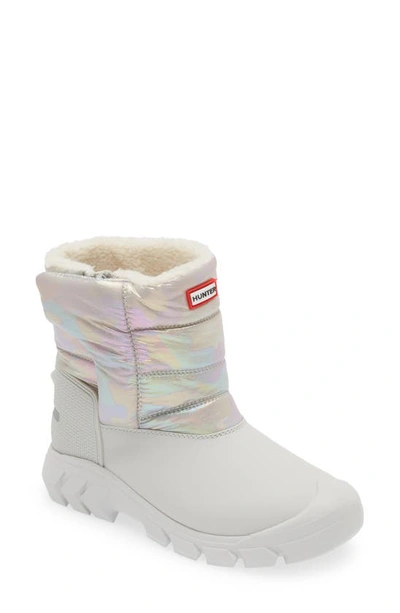 Shop Hunter Kids' Intrepid Waterproof Snow Boot In Patter Grey/ Rainbow