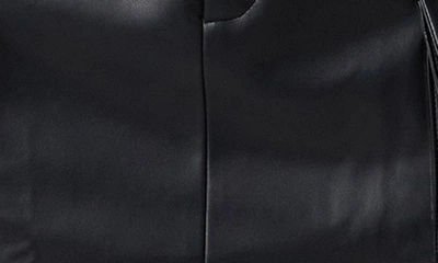 Grey Lab Women's Pu Leather Cargo Skirt In Black