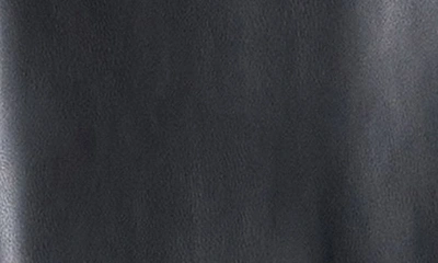 Grey Lab Women's Shoulder Padded Leather Top In Black
