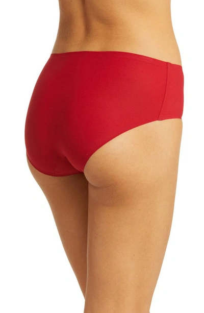 Shop Chantelle Lingerie Soft Stretch Seamless Hipster Panties In Passion Red-me