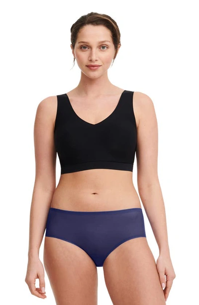 Shop Chantelle Lingerie Soft Stretch Seamless Hipster Panties In Blue Danube
