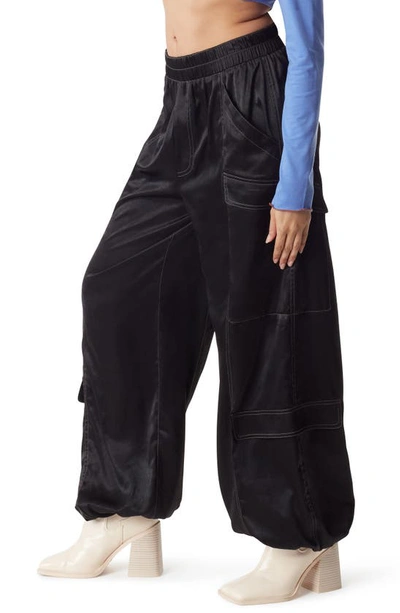 Shop Circus Ny Wide Leg Parachute Pants In Anthracite