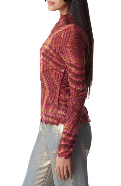 Shop Circus Ny Trinity Long Sleeve Top In Super Pink - Plaid Trip