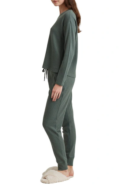 Shop Papinelle Super Soft Thermal Knit Pajamas In Moss
