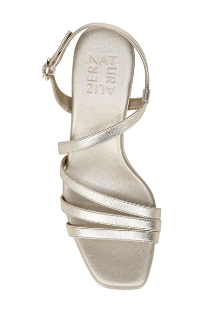 Shop Naturalizer Galaxy Slingback Sandal In Champagne Faux Leather