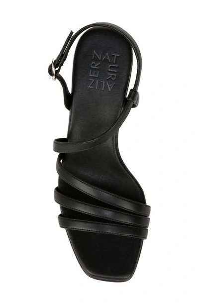 Shop Naturalizer Galaxy Slingback Sandal In Black Smooth Faux Leather