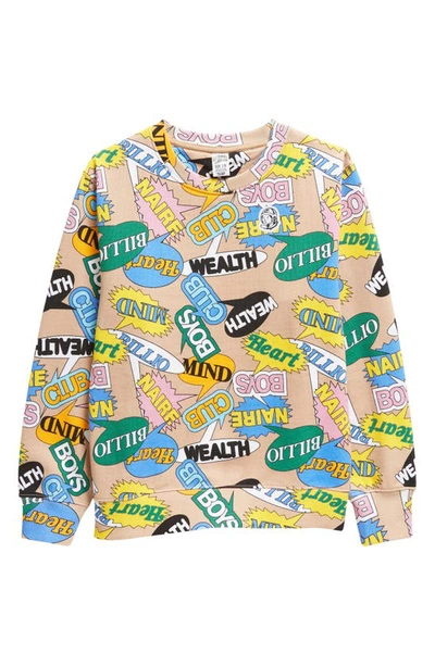Shop Billionaire Boys Club Kids' Listen Print Sweatshirt In Latte