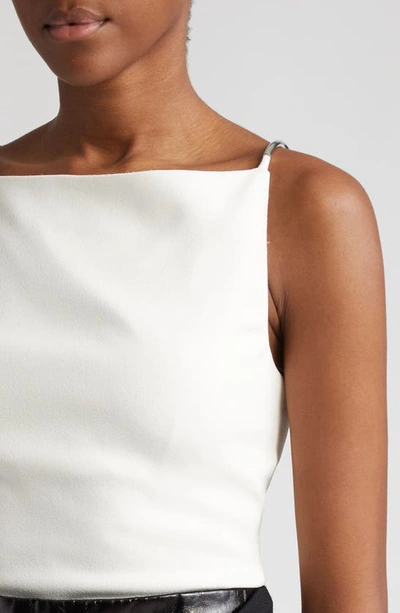 Shop Brandon Maxwell Hardware Detail Knit Camisole In Ivory