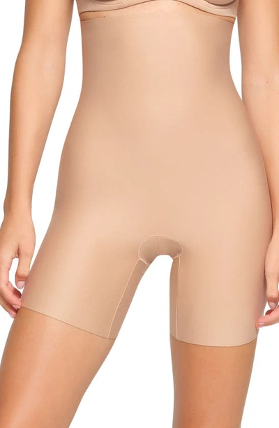 Shop Skims Body High Waist Shaper Shorts In Clay