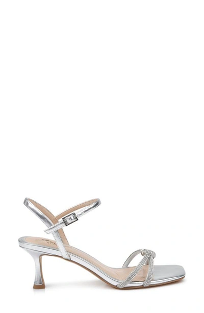 Jewel Badgley Mischka Maci Ankle Strap Sandal In Silver