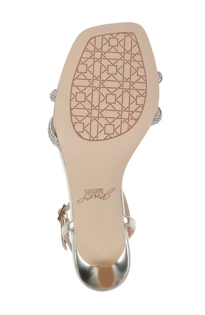 Jewel Badgley Mischka Maci Ankle Strap Sandal In Light Gold