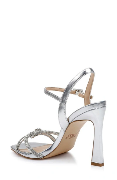 Shop Jewel Badgley Mischka Madison Ankle Strap Sandal In Silver