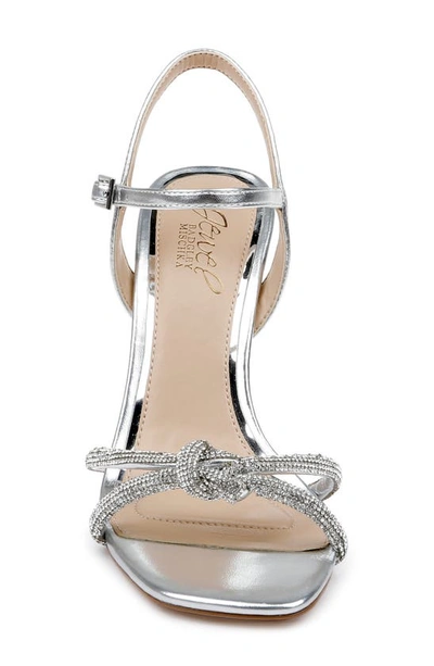 Shop Jewel Badgley Mischka Madison Ankle Strap Sandal In Silver