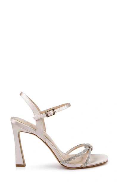 Shop Jewel Badgley Mischka Madison Ankle Strap Sandal In Champagne