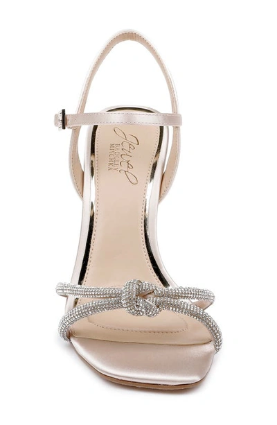 Shop Jewel Badgley Mischka Madison Ankle Strap Sandal In Champagne