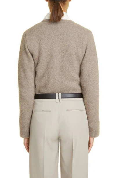 Shop The Row Enrica Crewneck Cashmere Sweater In Dirt Brown