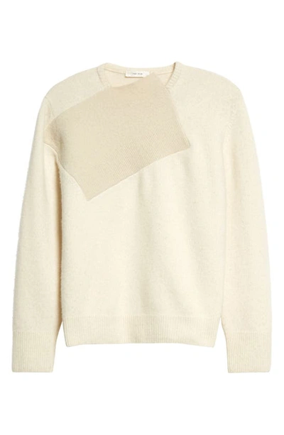 Shop The Row Enid Asymmetric Merino Wool & Cashmere Sweater In Light Ivory