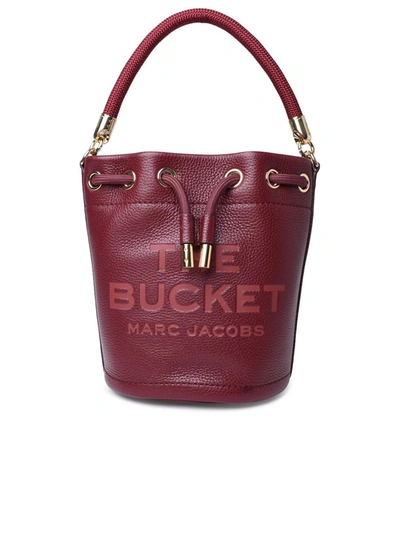 Shop Marc Jacobs Bucket' Burgundy Leather Bag In Bordeaux