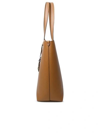 Shop Michael Michael Kors Michael Kors Extra-large 'eliza' Pale Peanut Leather Bag In Beige