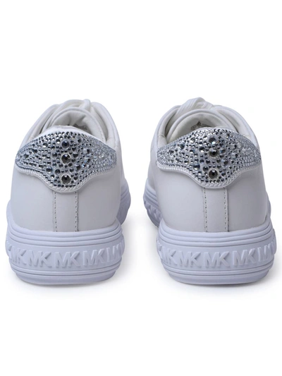 Shop Michael Michael Kors Michael Kors 'grove' Black Leather Sneakers In White