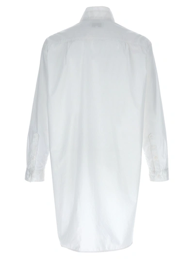 Shop Yohji Yamamoto Double Collar Shirt Shirt, Blouse White