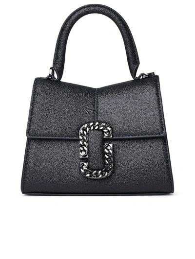 Shop Marc Jacobs 'st. Marc' Black Glitter Leather Bag