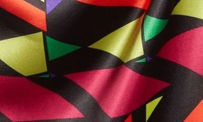 Shop Area Stars Geometric Print Long Sleeve Wrap Front Dress In Multi