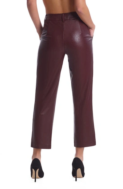 Shop Commando Tapered Faux Leather Crop Pants In Oxblood