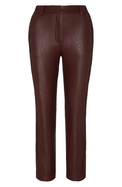 Shop Commando Tapered Faux Leather Crop Pants In Oxblood