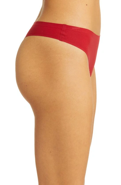 Shop Chantelle Lingerie Soft Stretch Thong In Passion Red-me