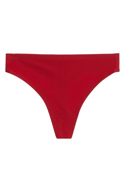 Shop Chantelle Lingerie Soft Stretch Thong In Passion Red-me