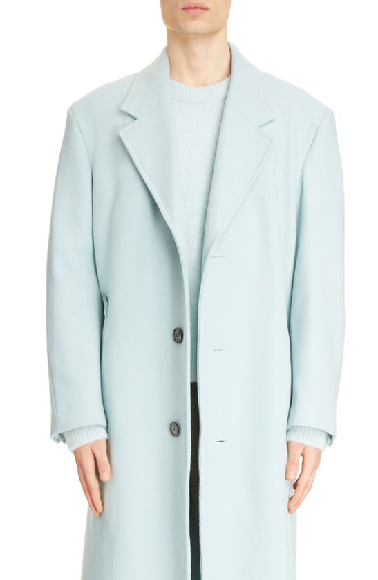 AMI Alexandre Mattiussi Blue Oversized Coat