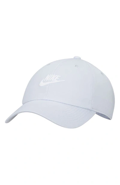 Shop Nike Club Futura Wash Baseball Cap In Football Grey/ White