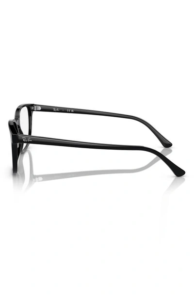 Ray Ban 54mm Rectangular Pillow Optical Glasses In Black