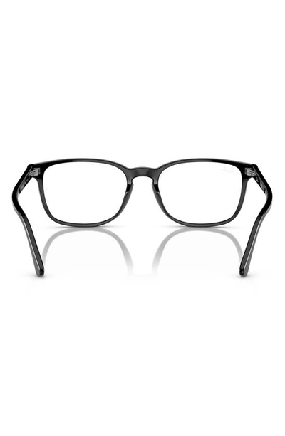 Ray Ban 54mm Rectangular Pillow Optical Glasses In Black