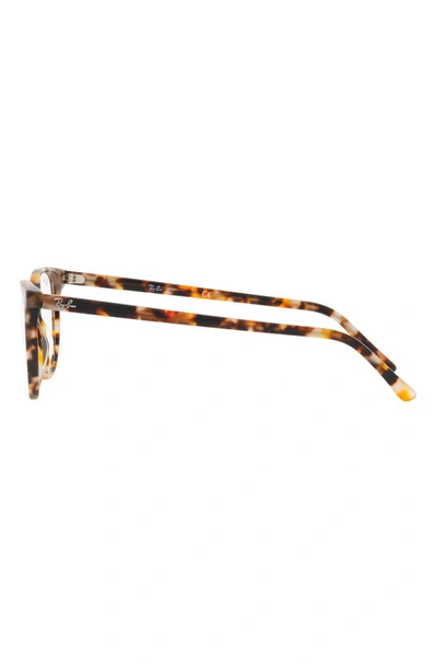 Ray Ban Elliot 48mm Irregular Optical Glasses In Brown Havana