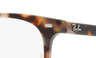 Shop Ray Ban Elliot 48mm Irregular Optical Glasses In Brown Havana