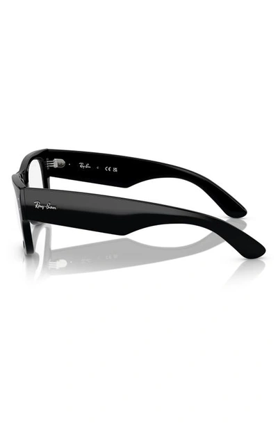 Ray Ban Mega Wayfarer 51mm Square Optical Glasses In Black