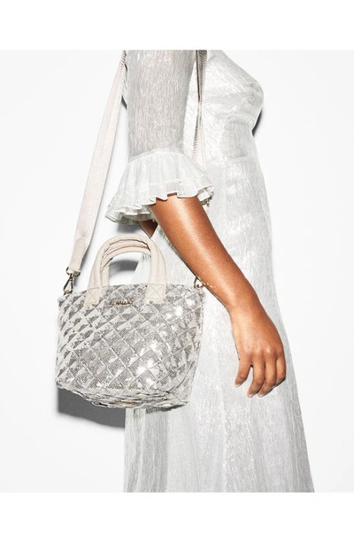 Mz Wallace Metro Deluxe Micro Sequins Tote Bag In Ice Sequin