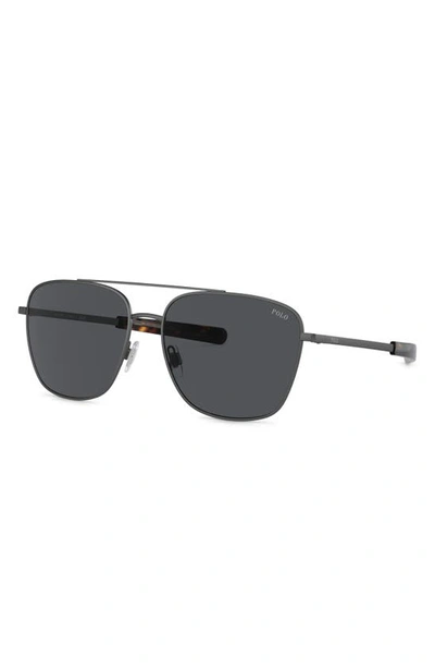 Shop Polo 59mm Pilot Sunglasses In Grey