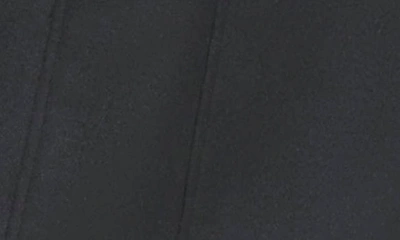 Shop Karl Lagerfeld Wing Collar Wool Blend Peacoat In Black