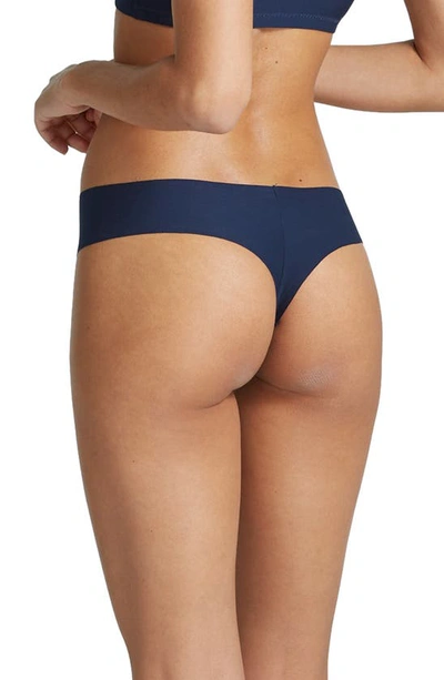 Shop Commando Butter Thong In Navy