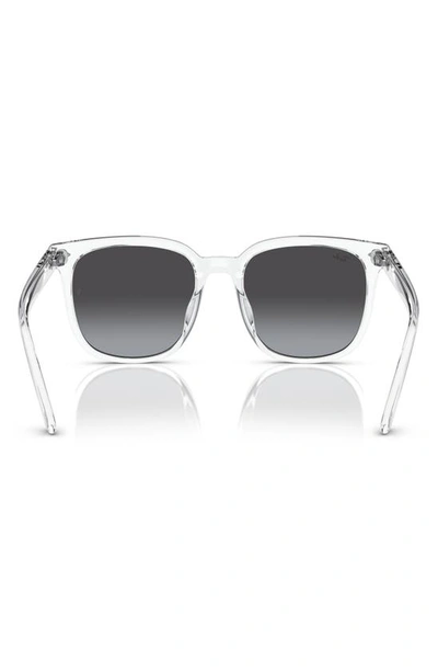 Shop Ray Ban 57mm Gradient Square Sunglasses In Transparent