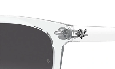 Shop Ray Ban 57mm Gradient Square Sunglasses In Transparent
