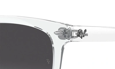 Ray Ban 57mm Gradient Square Sunglasses In Transparent